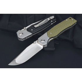 D2 Blade Steel Folding Blade Outdoor Camping Knife G10 Handle Portable Durable Hiking Tactical Purposes Pocket EDC DIY UD406718